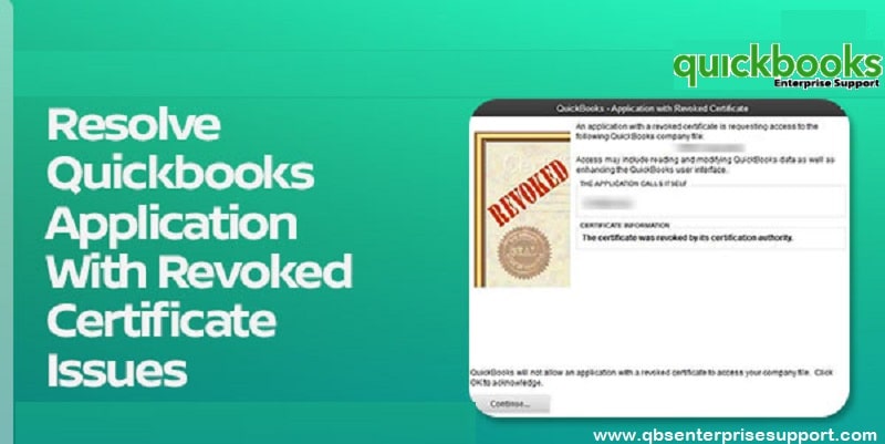 How to resolve the QuickBooks Application with Revoked Certificate Errors issues - Featuring Image